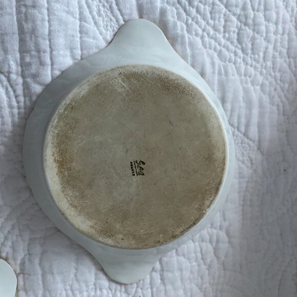 Antique GDA Limoges France Floral & Gold Condiment/Trinket Dish set of 3 - Picture 8 of 9